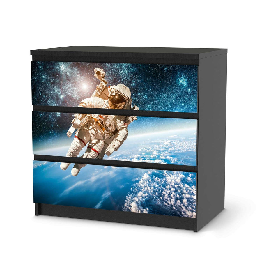 Klebefolie für Möbel Outer Space - IKEA Malm Kommode 3 Schubladen - schwarz
