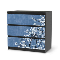 Klebefolie für Möbel Spring Tree - IKEA Malm Kommode 3 Schubladen - schwarz