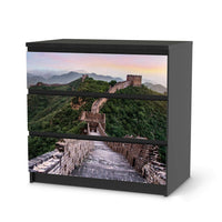 Klebefolie für Möbel The Great Wall - IKEA Malm Kommode 3 Schubladen - schwarz