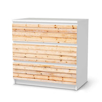 Klebefolie für Möbel Bright Planks - IKEA Malm Kommode 3 Schubladen  - weiss