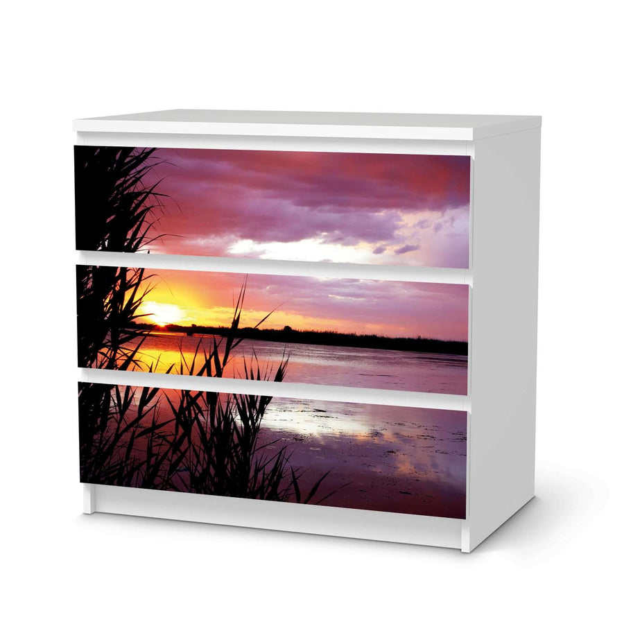 Klebefolie für Möbel Dream away - IKEA Malm Kommode 3 Schubladen  - weiss