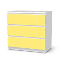 Klebefolie für Möbel Gelb Light - IKEA Malm Kommode 3 Schubladen  - weiss