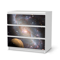 Klebefolie für Möbel Milky Way - IKEA Malm Kommode 3 Schubladen  - weiss
