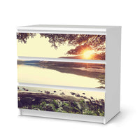 Klebefolie für Möbel Seaside Dreams - IKEA Malm Kommode 3 Schubladen  - weiss