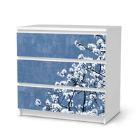 Klebefolie für Möbel Spring Tree - IKEA Malm Kommode 3 Schubladen  - weiss