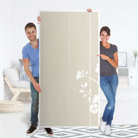 Klebefolie für Möbel Florals Plain 3 - IKEA Pax Schrank 201 cm Höhe - 2 Türen - Folie