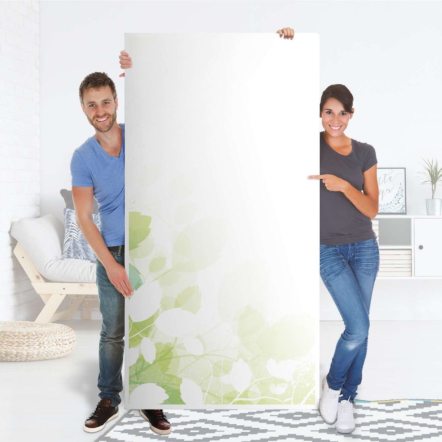 Klebefolie für Möbel Flower Light - IKEA Pax Schrank 201 cm Höhe - 2 Türen - Folie