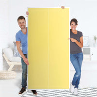Klebefolie für Möbel Gelb Light - IKEA Pax Schrank 201 cm Höhe - 2 Türen - Folie
