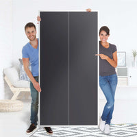 Klebefolie für Möbel Grau Dark - IKEA Pax Schrank 201 cm Höhe - 2 Türen - Folie