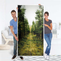 Klebefolie für Möbel Green Alley - IKEA Pax Schrank 201 cm Höhe - 2 Türen - Folie
