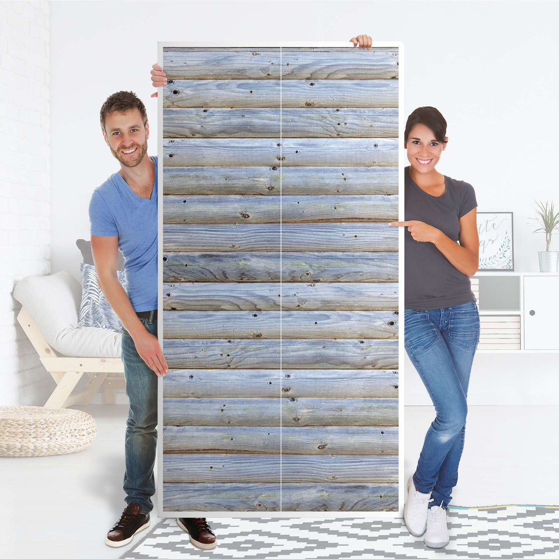 Klebefolie für Möbel Greyhound - IKEA Pax Schrank 201 cm Höhe - 2 Türen - Folie