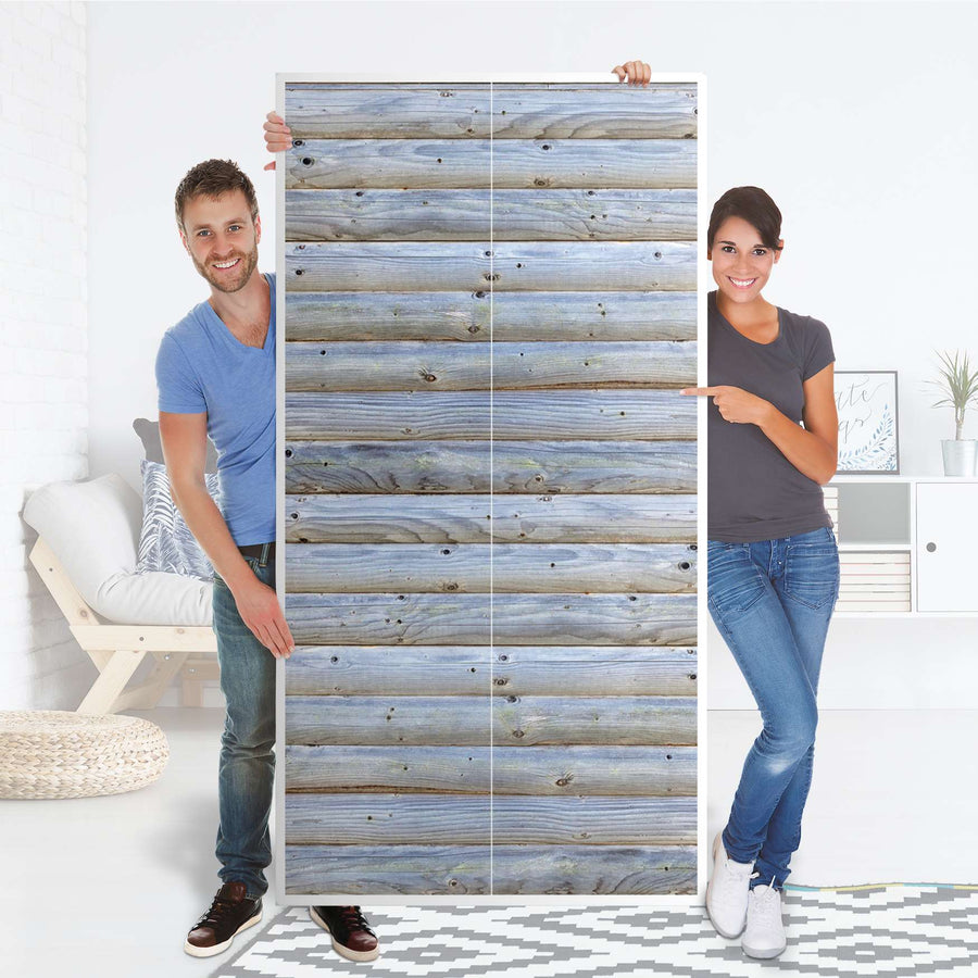 Klebefolie für Möbel Greyhound - IKEA Pax Schrank 201 cm Höhe - 2 Türen - Folie