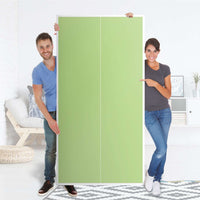 Klebefolie für Möbel Hellgrün Light - IKEA Pax Schrank 201 cm Höhe - 2 Türen - Folie