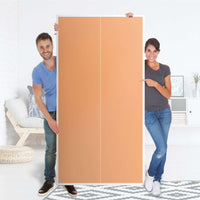 Klebefolie für Möbel Orange Light - IKEA Pax Schrank 201 cm Höhe - 2 Türen - Folie