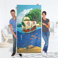 Klebefolie für Möbel Pirates - IKEA Pax Schrank 201 cm Höhe - 2 Türen - Folie