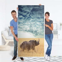 Klebefolie für Möbel Rhino - IKEA Pax Schrank 201 cm Höhe - 2 Türen - Folie