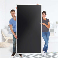Klebefolie für Möbel Schwarz - IKEA Pax Schrank 201 cm Höhe - 2 Türen - Folie