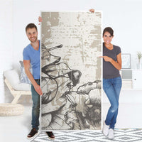Klebefolie für Möbel Styleful Vintage 1 - IKEA Pax Schrank 201 cm Höhe - 2 Türen - Folie