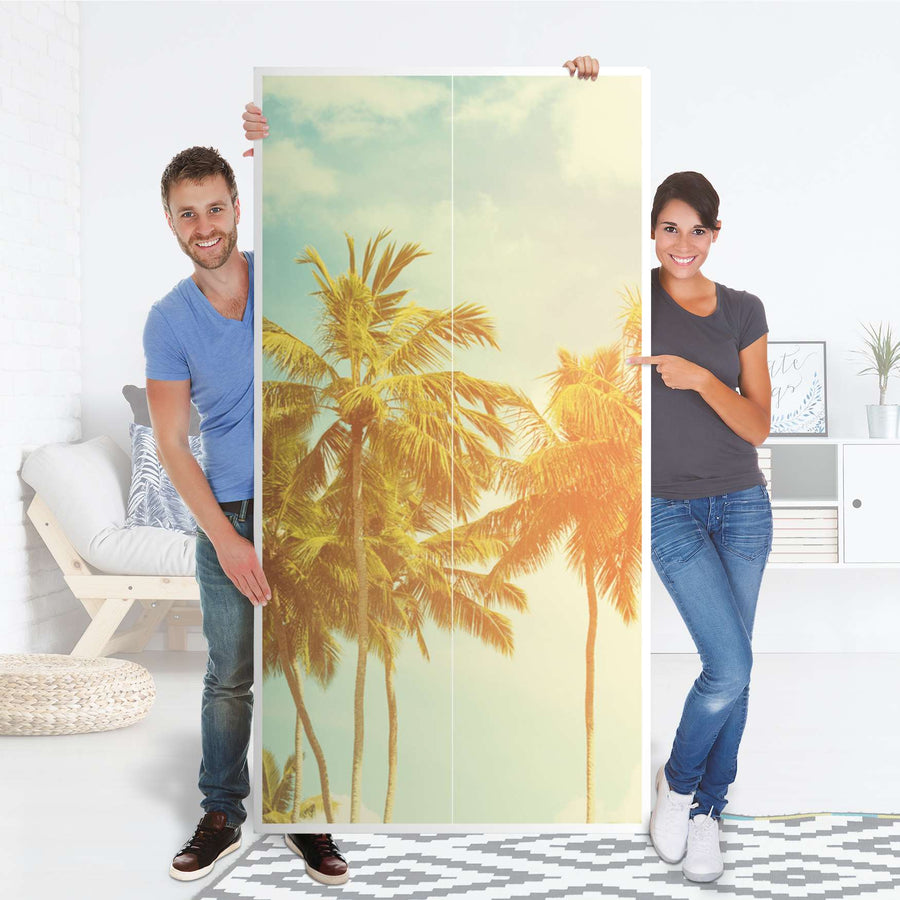Klebefolie für Möbel Sun Flair - IKEA Pax Schrank 201 cm Höhe - 2 Türen - Folie