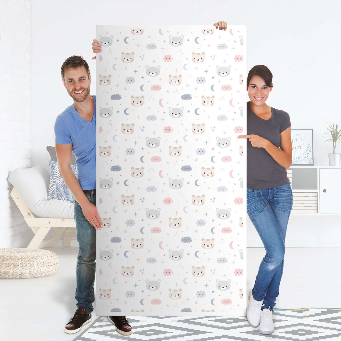 Klebefolie für Möbel Sweet Dreams - IKEA Pax Schrank 201 cm Höhe - 2 Türen - Folie