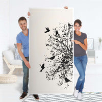 Klebefolie für Möbel Tree and Birds 2 - IKEA Pax Schrank 201 cm Höhe - 2 Türen - Folie