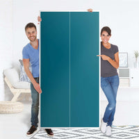 Klebefolie für Möbel Türkisgrün Dark - IKEA Pax Schrank 201 cm Höhe - 2 Türen - Folie