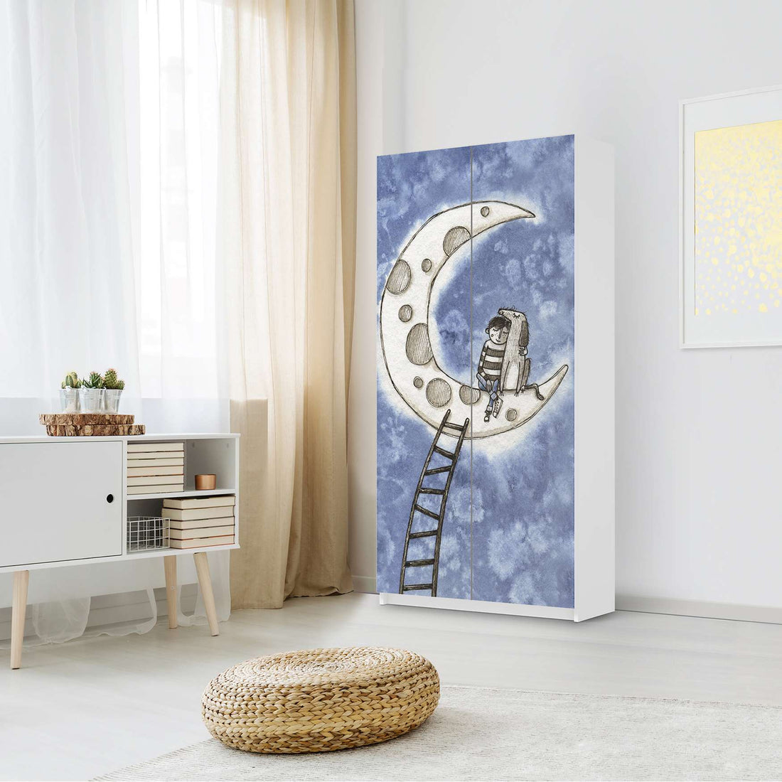 Klebefolie für Möbel Besuch - IKEA Pax Schrank 201 cm Höhe - 2 Türen - Kinderzimmer