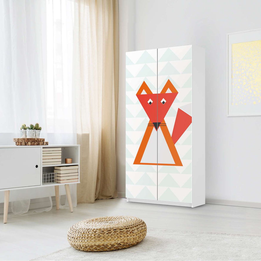 Klebefolie für Möbel Füchslein - IKEA Pax Schrank 201 cm Höhe - 2 Türen - Kinderzimmer