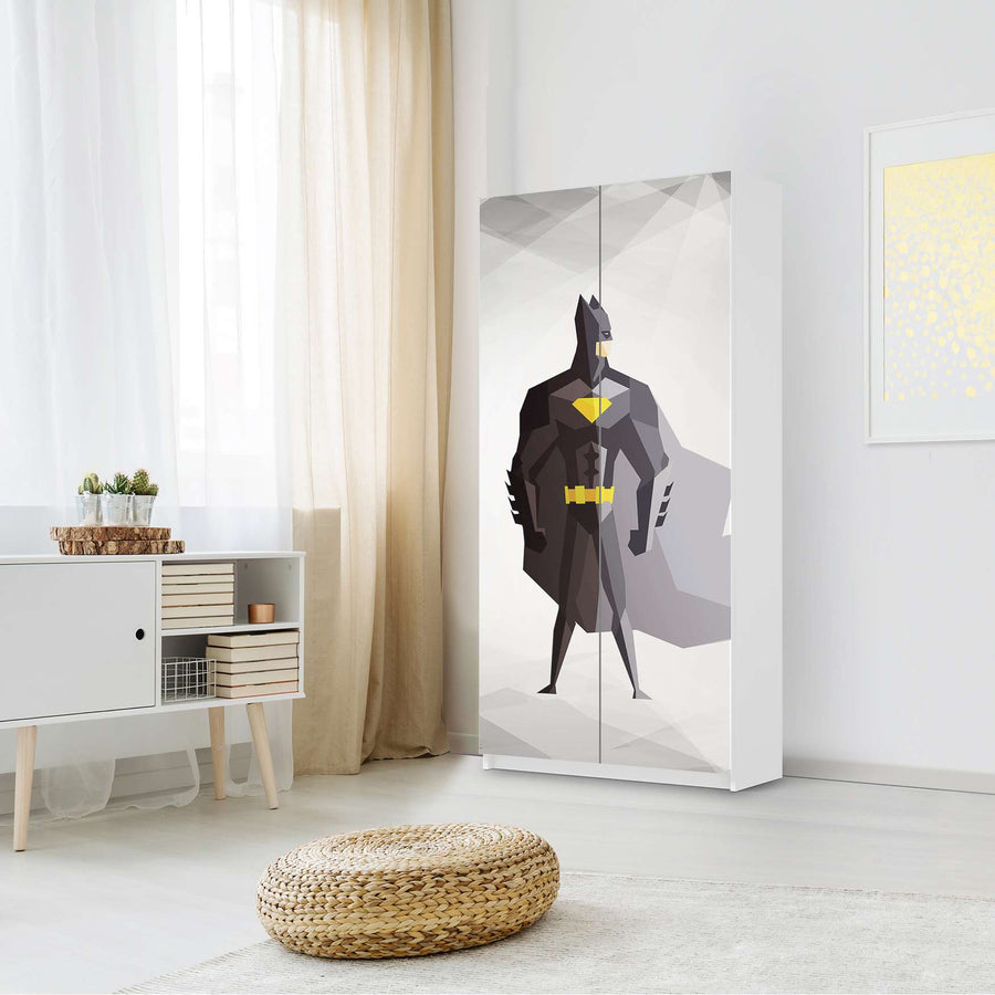 Klebefolie für Möbel Mr. Black - IKEA Pax Schrank 201 cm Höhe - 2 Türen - Kinderzimmer