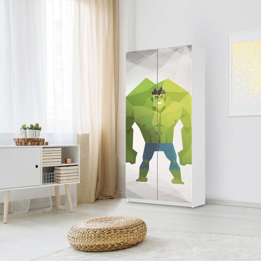 Klebefolie für Möbel Mr. Green - IKEA Pax Schrank 201 cm Höhe - 2 Türen - Kinderzimmer