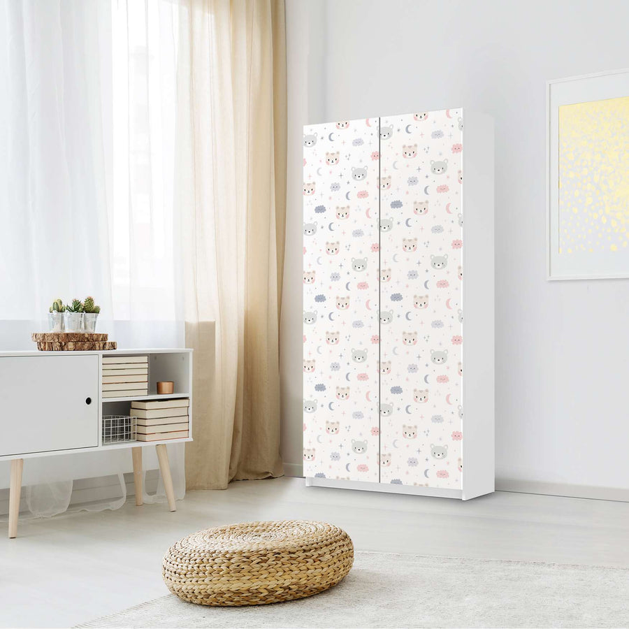 Klebefolie für Möbel Sweet Dreams - IKEA Pax Schrank 201 cm Höhe - 2 Türen - Kinderzimmer
