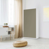 Klebefolie für Möbel Braungrau Light - IKEA Pax Schrank 201 cm Höhe - 2 Türen - Schlafzimmer
