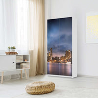 Klebefolie für Möbel Brooklyn Bridge - IKEA Pax Schrank 201 cm Höhe - 2 Türen - Schlafzimmer