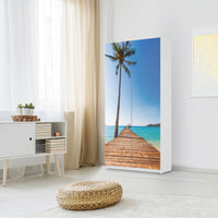 Klebefolie für Möbel Caribbean - IKEA Pax Schrank 201 cm Höhe - 2 Türen - Schlafzimmer