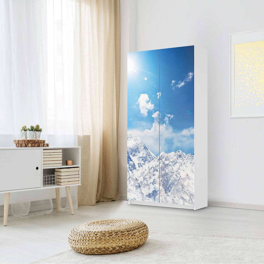 Klebefolie für Möbel Everest - IKEA Pax Schrank 201 cm Höhe - 2 Türen - Schlafzimmer