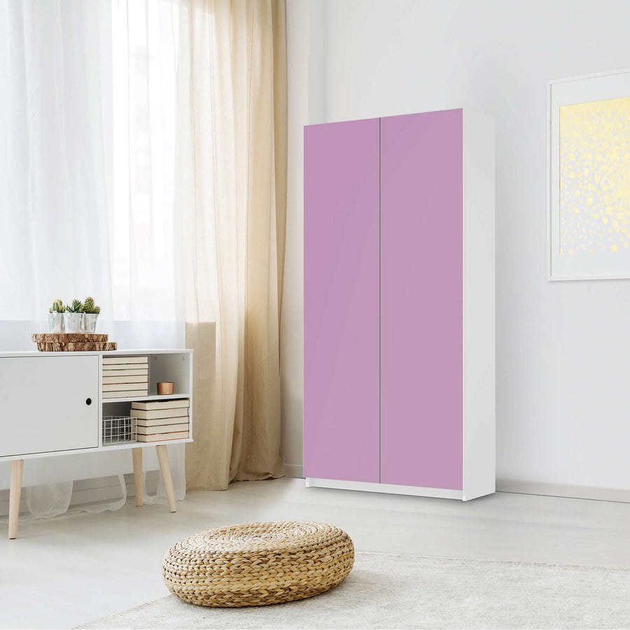 Klebefolie für Möbel Flieder Light - IKEA Pax Schrank 201 cm Höhe - 2 Türen - Schlafzimmer