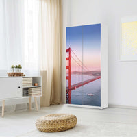 Klebefolie für Möbel Golden Gate - IKEA Pax Schrank 201 cm Höhe - 2 Türen - Schlafzimmer