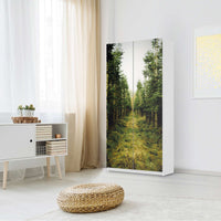 Klebefolie für Möbel Green Alley - IKEA Pax Schrank 201 cm Höhe - 2 Türen - Schlafzimmer