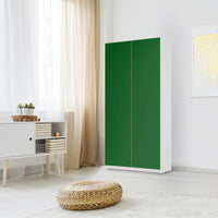 Klebefolie für Möbel Grün Dark - IKEA Pax Schrank 201 cm Höhe - 2 Türen - Schlafzimmer