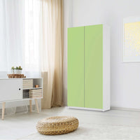 Klebefolie für Möbel Hellgrün Light - IKEA Pax Schrank 201 cm Höhe - 2 Türen - Schlafzimmer
