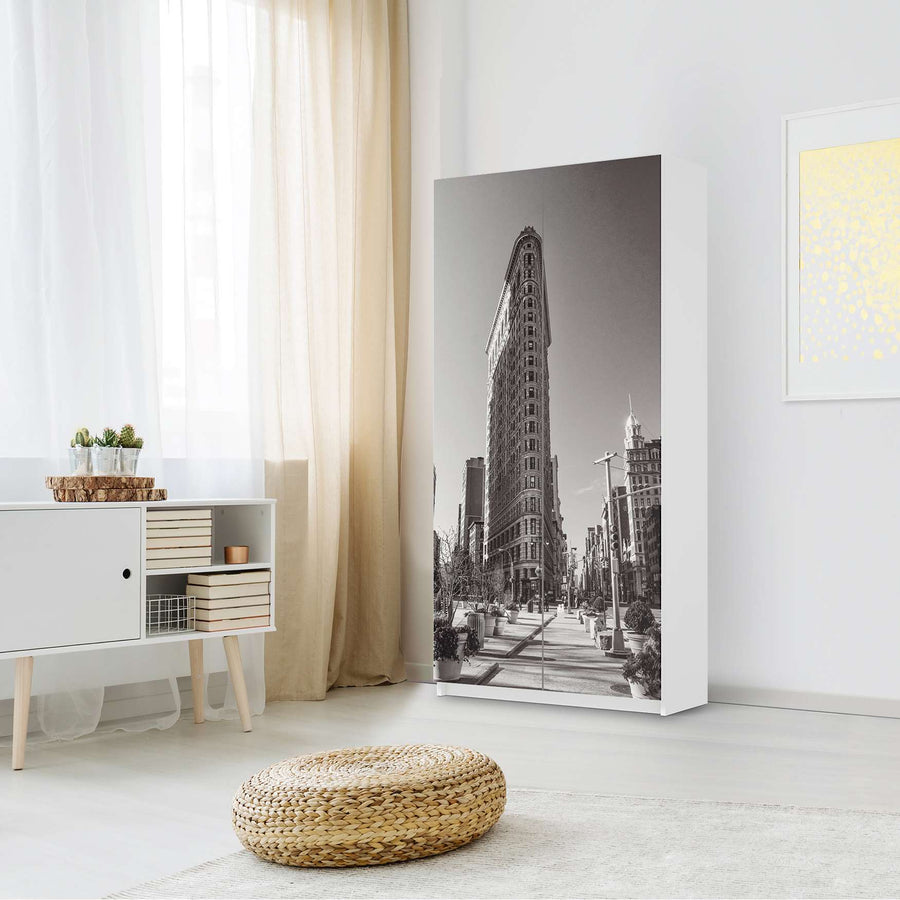 Klebefolie für Möbel Manhattan - IKEA Pax Schrank 201 cm Höhe - 2 Türen - Schlafzimmer
