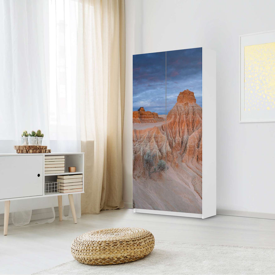 Klebefolie für Möbel Outback Australia - IKEA Pax Schrank 201 cm Höhe - 2 Türen - Schlafzimmer
