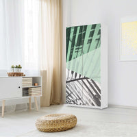 Klebefolie für Möbel Palmen mint - IKEA Pax Schrank 201 cm Höhe - 2 Türen - Schlafzimmer