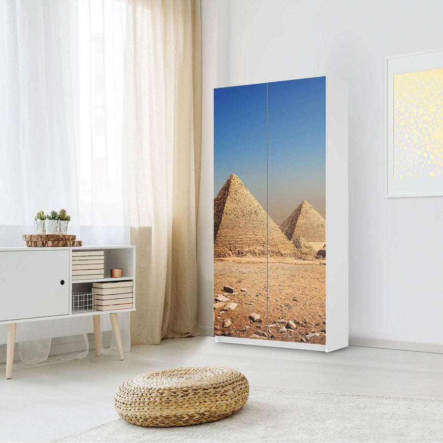Klebefolie für Möbel Pyramids - IKEA Pax Schrank 201 cm Höhe - 2 Türen - Schlafzimmer