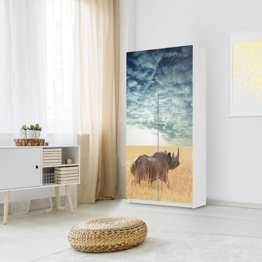 Klebefolie für Möbel Rhino - IKEA Pax Schrank 201 cm Höhe - 2 Türen - Schlafzimmer