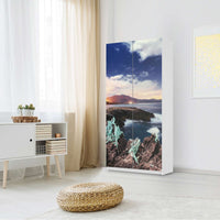 Klebefolie für Möbel Seaside - IKEA Pax Schrank 201 cm Höhe - 2 Türen - Schlafzimmer