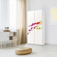 Klebefolie für Möbel Splash 2 - IKEA Pax Schrank 201 cm Höhe - 2 Türen - Schlafzimmer