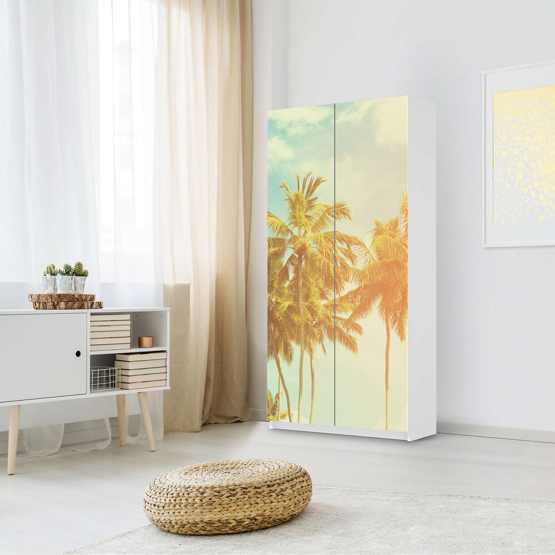 Klebefolie für Möbel Sun Flair - IKEA Pax Schrank 201 cm Höhe - 2 Türen - Schlafzimmer