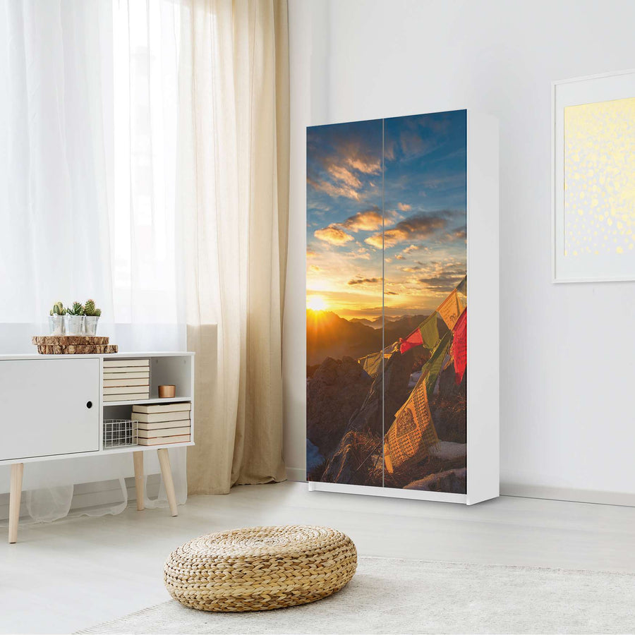Klebefolie für Möbel Tibet - IKEA Pax Schrank 201 cm Höhe - 2 Türen - Schlafzimmer