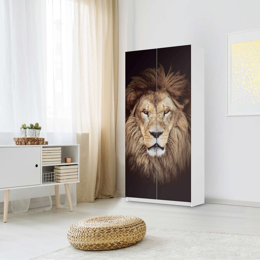 Klebefolie für Möbel Wild Eyes - IKEA Pax Schrank 201 cm Höhe - 2 Türen - Schlafzimmer